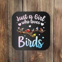 Cool Bird Watcher Art For Women Birding Nerd Birder Coaster thumb 0