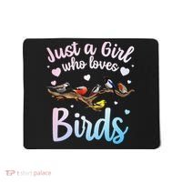 Cool Bird Watcher Art For Women Birding Nerd Birder Mousepad thumb 0