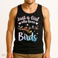 Cool Bird Watcher Art For Women Birding Nerd Birder Tank Top thumb 3