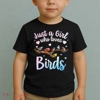 Cool Bird Watcher Art For Women Birding Nerd Birder Toddler T-Shirt thumb 2