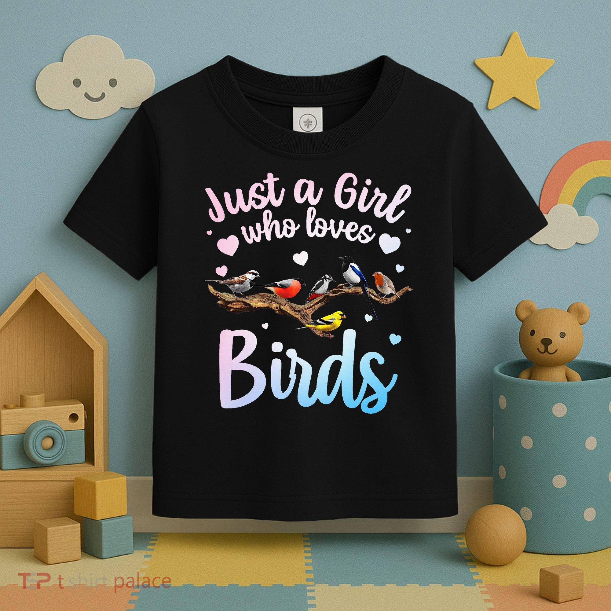 Cool Bird Watcher Art For Women Birding Nerd Birder Toddler T-Shirt