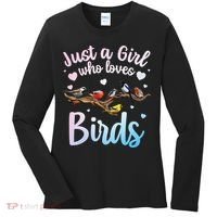 Cool Bird Watcher Art For Women Birding Nerd Birder Women's Long Sleeve Shirt thumb 0