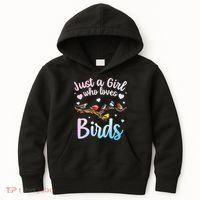 Cool Bird Watcher Art For Women Birding Nerd Birder Kids Hoodie thumb 0
