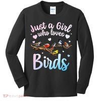 Cool Bird Watcher Art For Women Birding Nerd Birder Kids Long Sleeve Shirt thumb 0