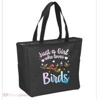 Cool Bird Watcher Art For Women Birding Nerd Birder Tote Bag thumb 2