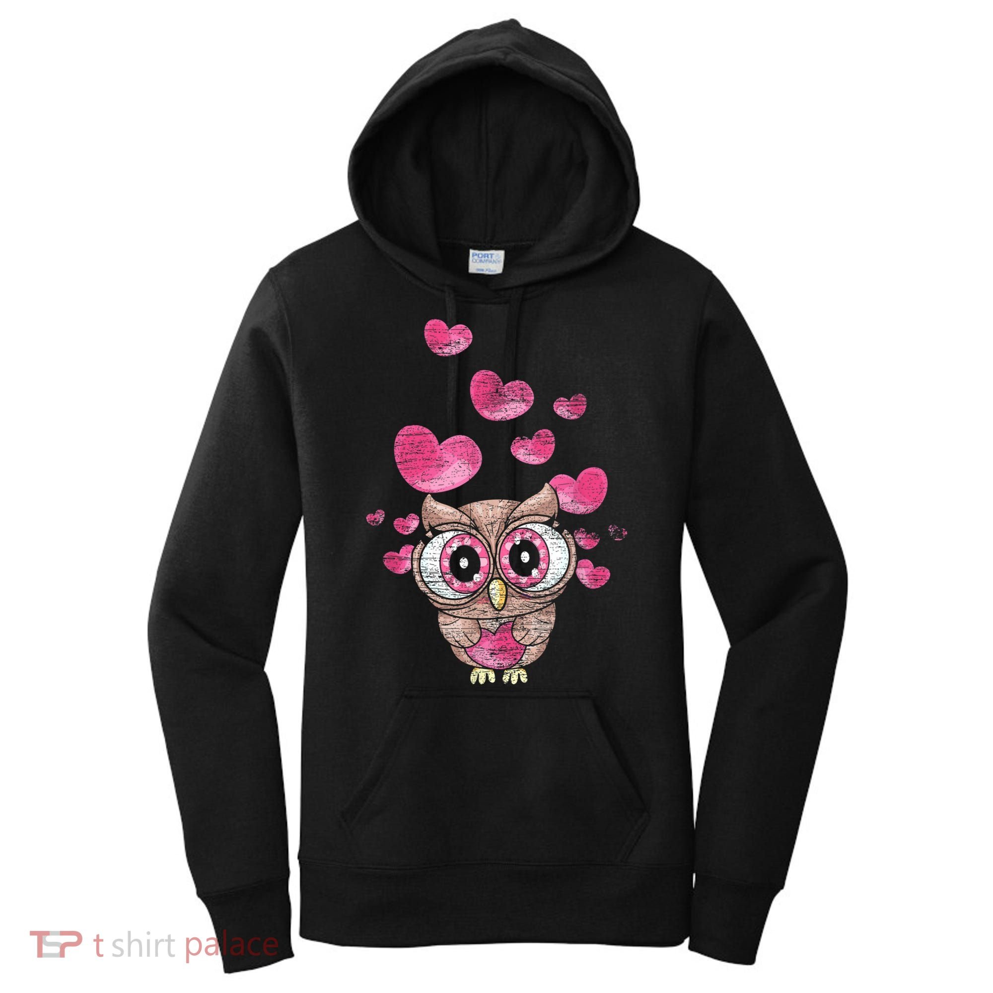 Cute Bird Women Girls Kids Owl Women's Hoodie