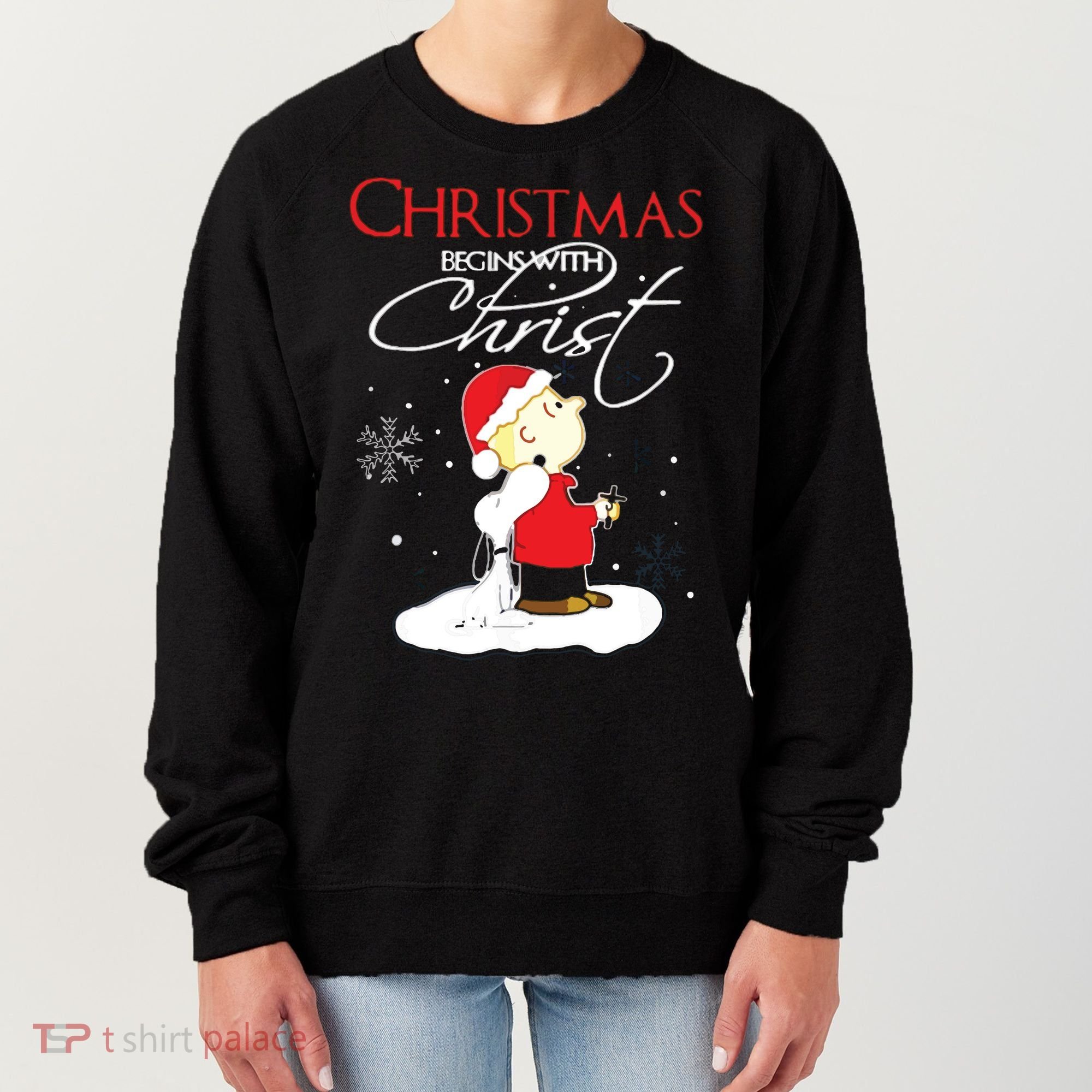 Christmas Begins With Christ Xmas Gift Holiday Costume Women's Sweatshirt