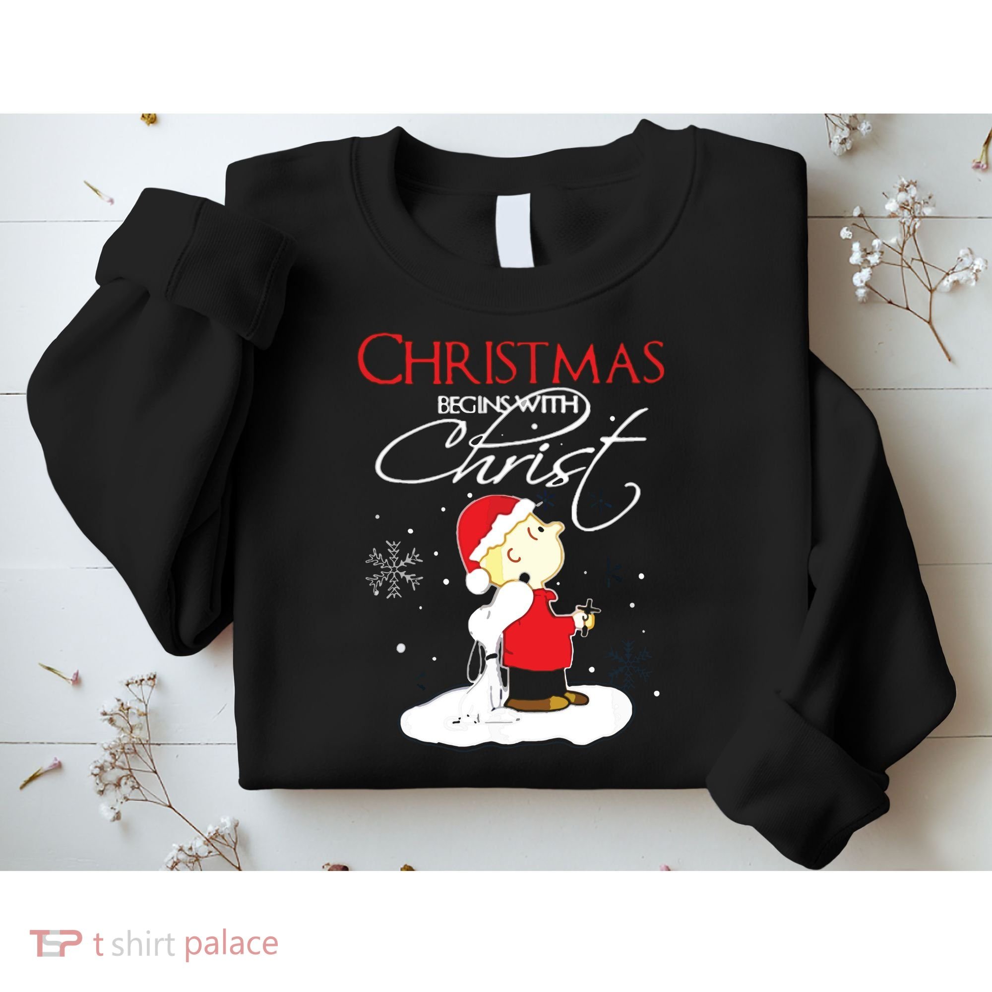 Christmas Begins With Christ Xmas Gift Holiday Costume Sweatshirt