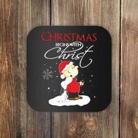 Christmas Begins With Christ Xmas Gift Holiday Costume Coaster thumb 0