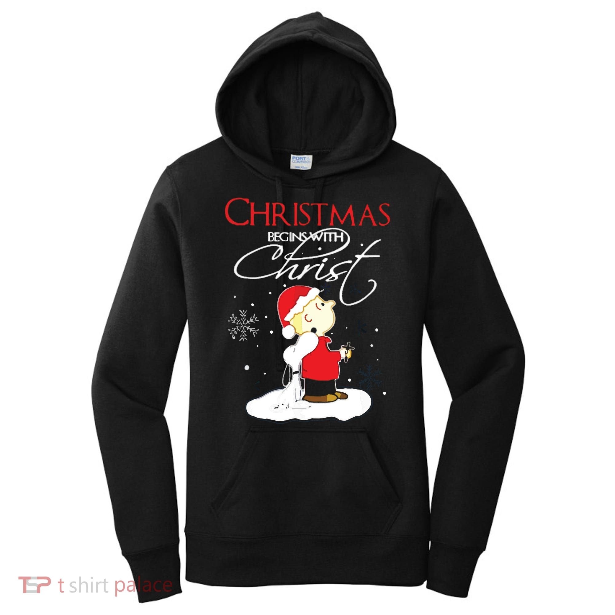 Christmas Begins With Christ Xmas Gift Holiday Costume Women's Hoodie
