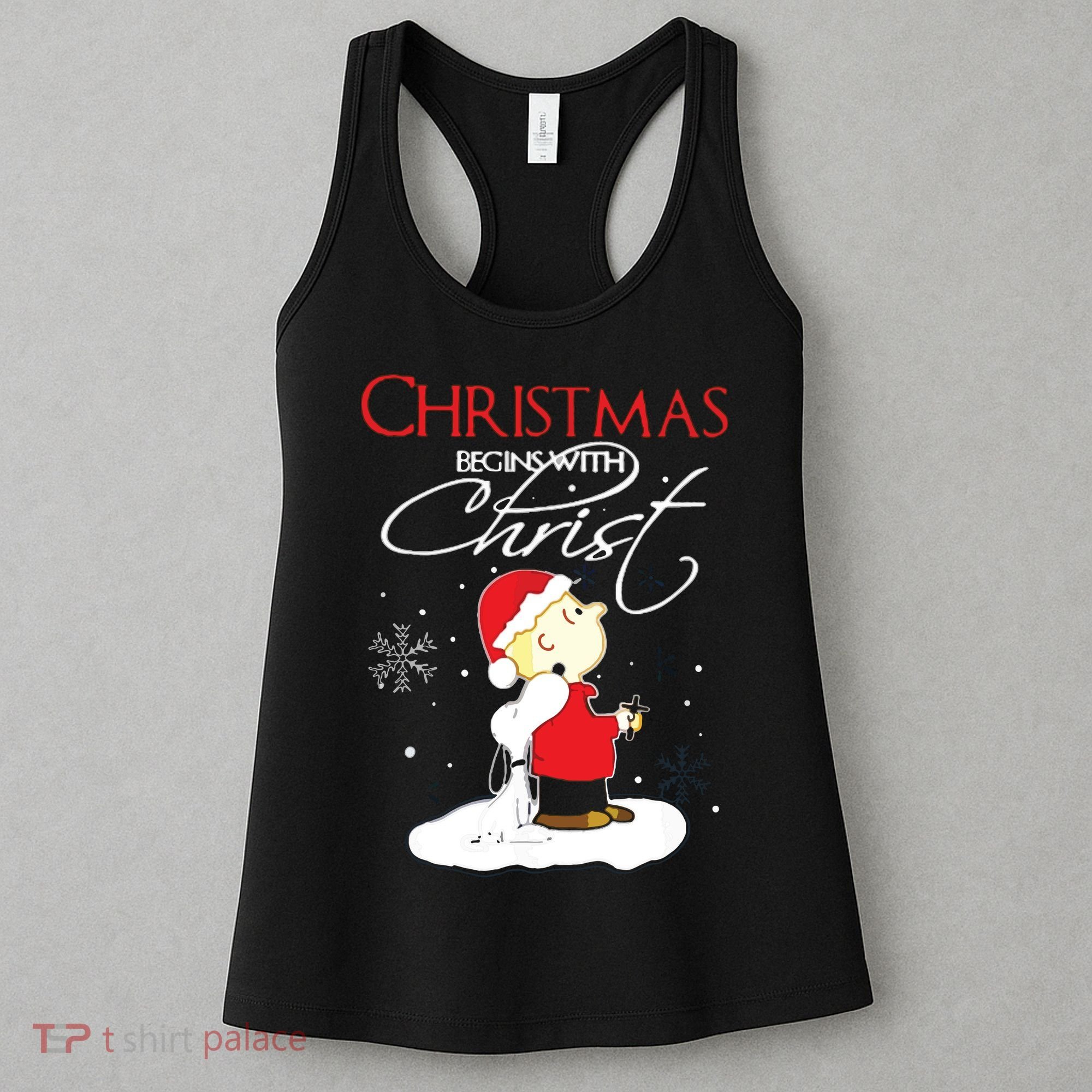 Christmas Begins With Christ Xmas Gift Holiday Costume Women's Tank Top