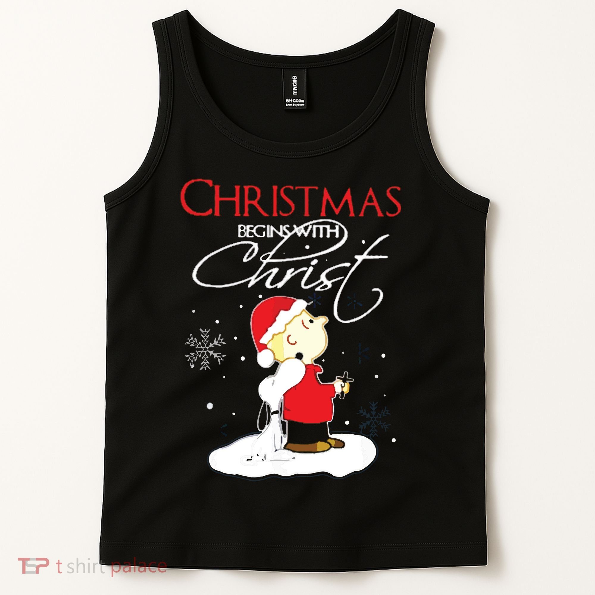 Christmas Begins With Christ Xmas Gift Holiday Costume Tank Top