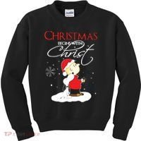 Christmas Begins With Christ Xmas Gift Holiday Costume Kids Sweatshirt thumb 0