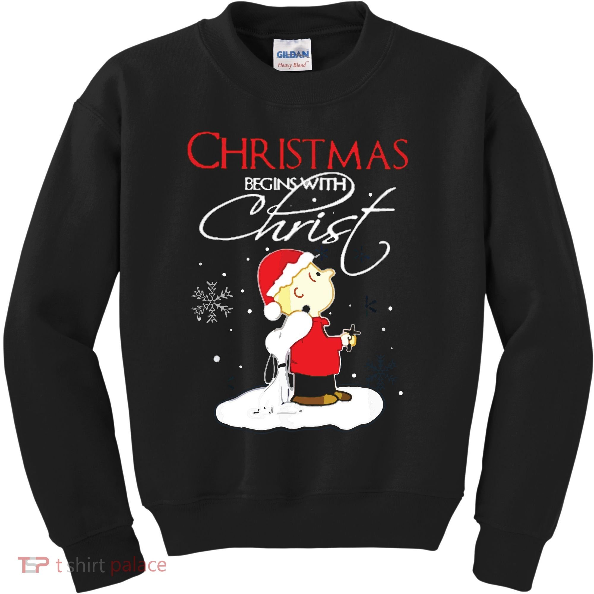 Christmas Begins With Christ Xmas Gift Holiday Costume Kids Sweatshirt