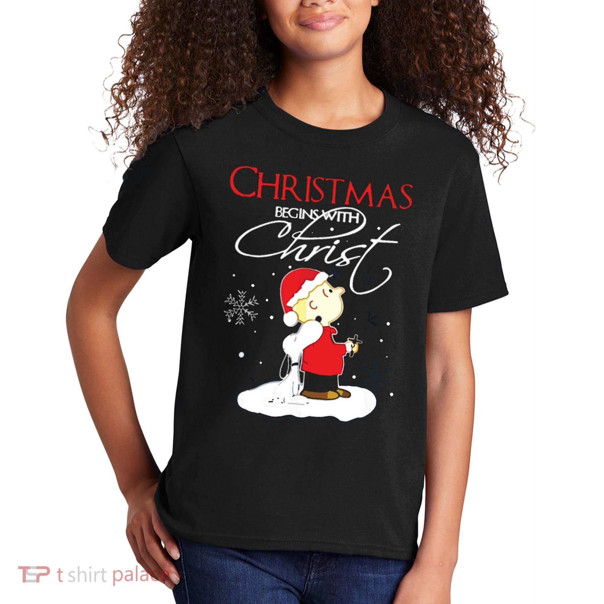 Christmas Begins With Christ Xmas Gift Holiday Costume Kids T-Shirt