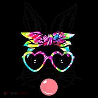 Cute Bunny With Bandana Heart Glasses Bubblegum Easter Day Gift Coffee Mug thumb 5