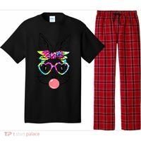 Cute Bunny With Bandana Heart Glasses Bubblegum Easter Day Gift Pajama Set thumb 0