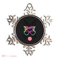 Cute Bunny With Bandana Heart Glasses Bubblegum Easter Day Gift Ornament thumb 0