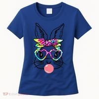 Cute Bunny With Bandana Heart Glasses Bubblegum Easter Day Gift Women's T-Shirt thumb 0