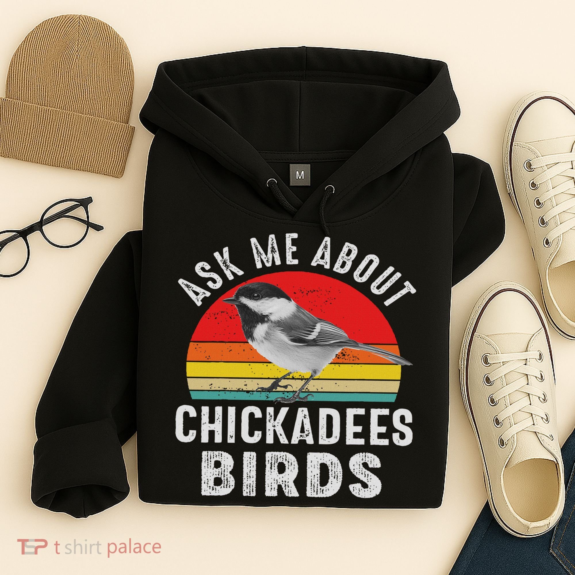 Chickadee Bird Women Daughter Mom Lover Birdwatching Hoodie