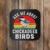 Chickadee Bird Women Daughter Mom Lover Birdwatching Coaster thumb 0