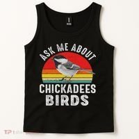 Chickadee Bird Women Daughter Mom Lover Birdwatching Tank Top thumb 2