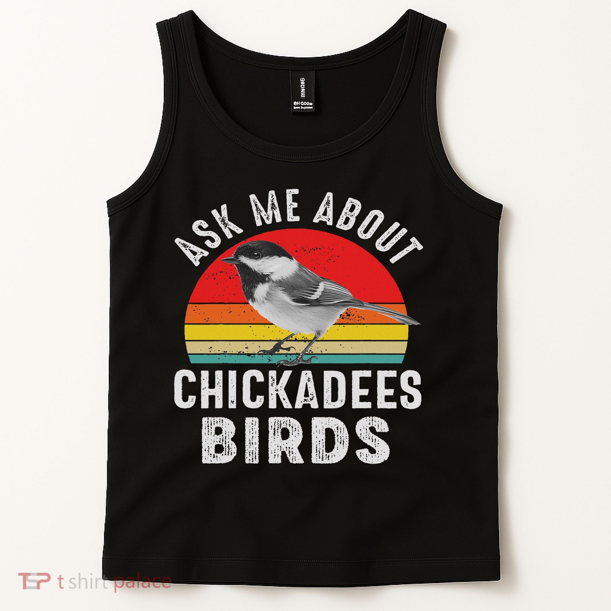 Chickadee Bird Women Daughter Mom Lover Birdwatching Tank Top