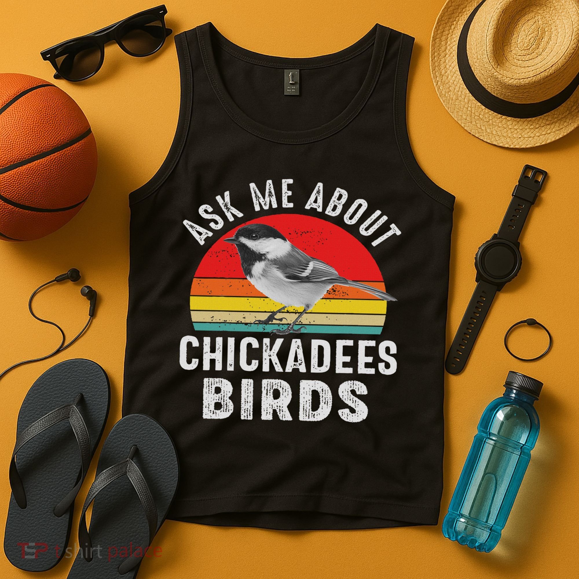 Chickadee Bird Women Daughter Mom Lover Birdwatching Tank Top