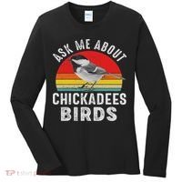Chickadee Bird Women Daughter Mom Lover Birdwatching Women's Long Sleeve Shirt thumb 0