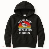 Chickadee Bird Women Daughter Mom Lover Birdwatching Kids Hoodie thumb 0