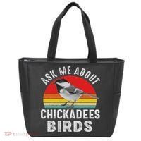 Chickadee Bird Women Daughter Mom Lover Birdwatching Tote Bag thumb 0
