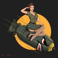 Cherry Bomb WW2 Pin Up Girl Women's Sweatshirt thumb 2