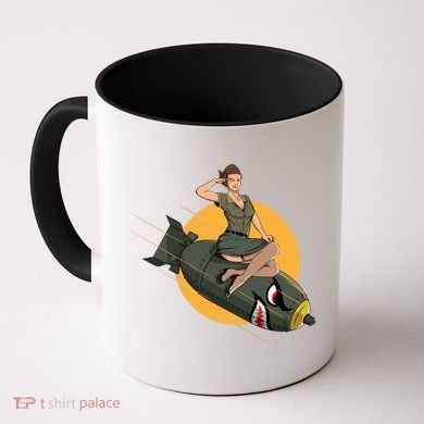 Cherry Bomb WW2 Pin Up Girl Coffee Mug