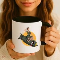 Cherry Bomb WW2 Pin Up Girl Coffee Mug thumb 3