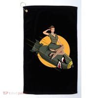 Cherry Bomb WW2 Pin Up Girl Golf Towel thumb 0