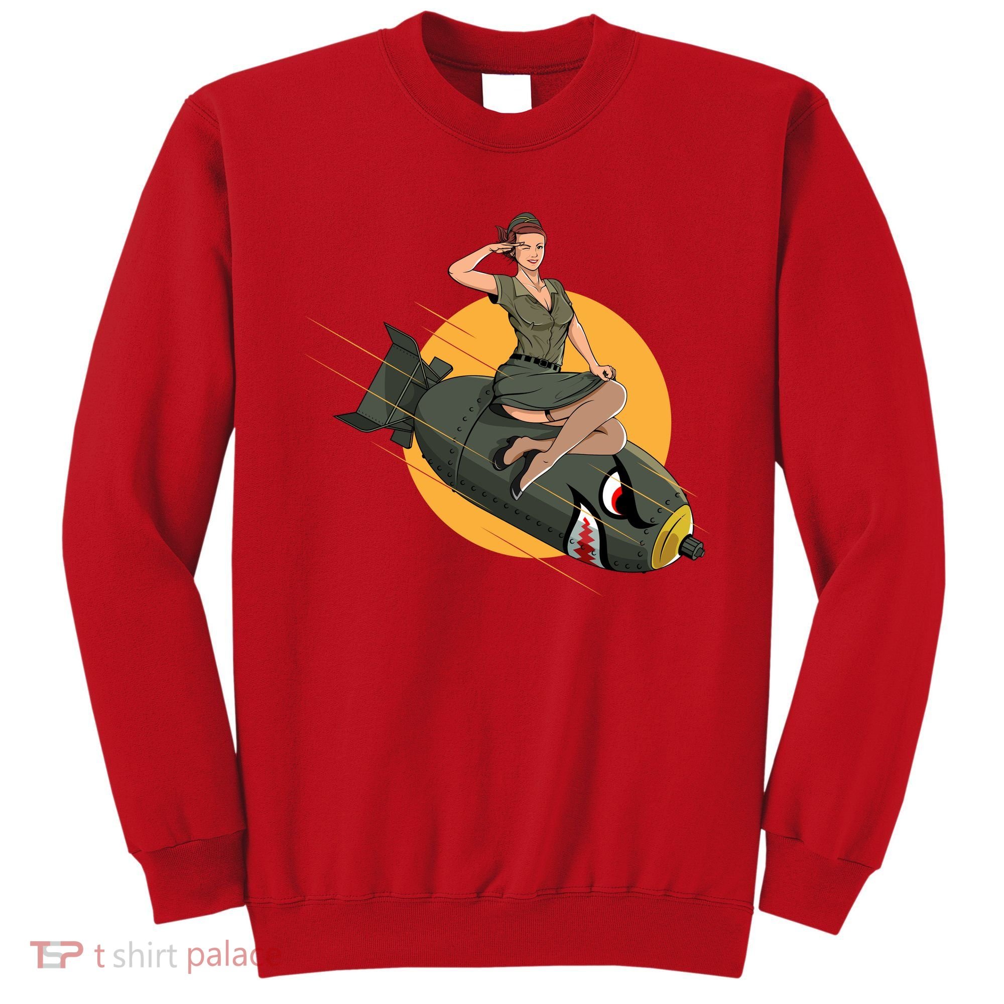 Cherry Bomb WW2 Pin Up Girl Sweatshirt