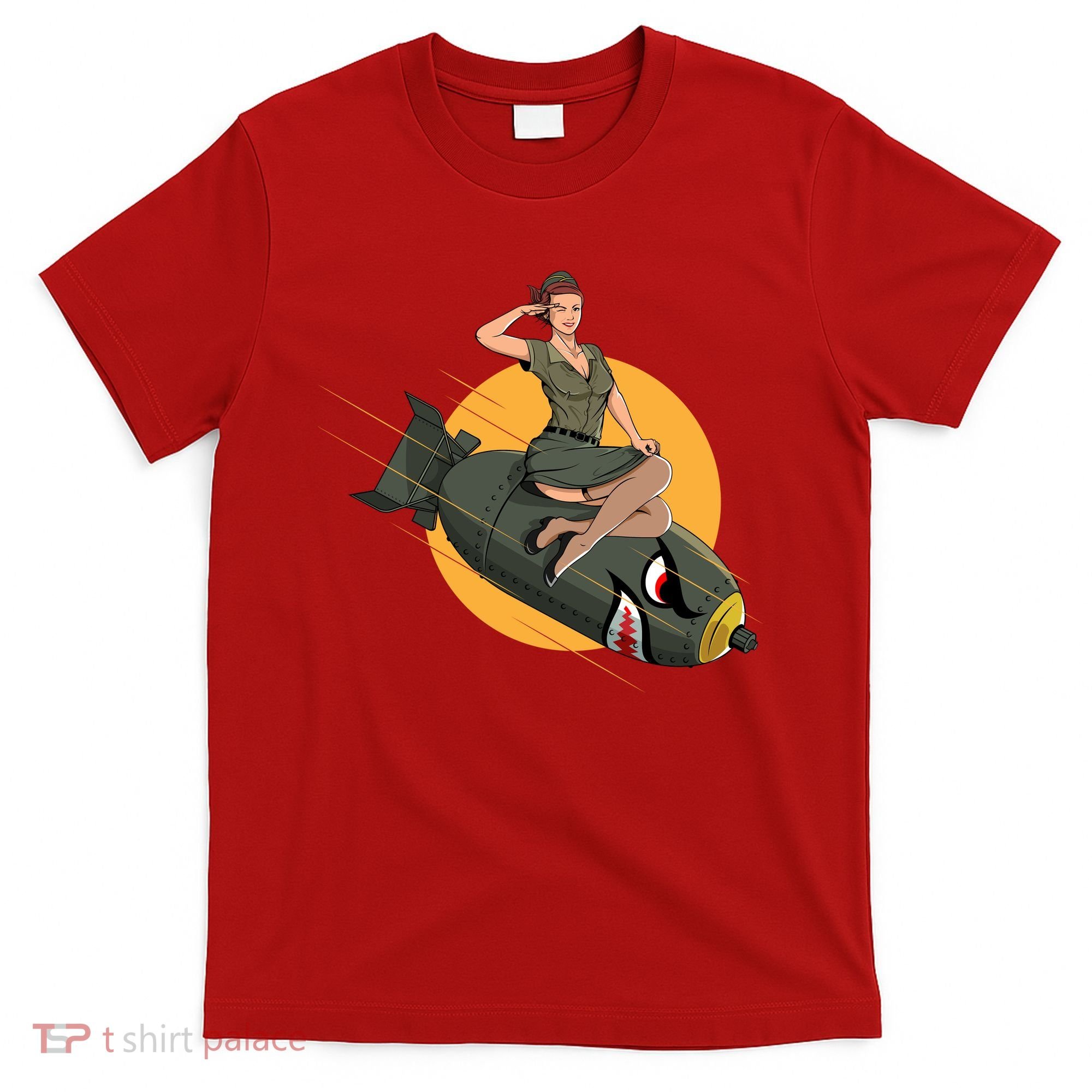 Cherry Bomb WW2 Pin Up Girl T-Shirt