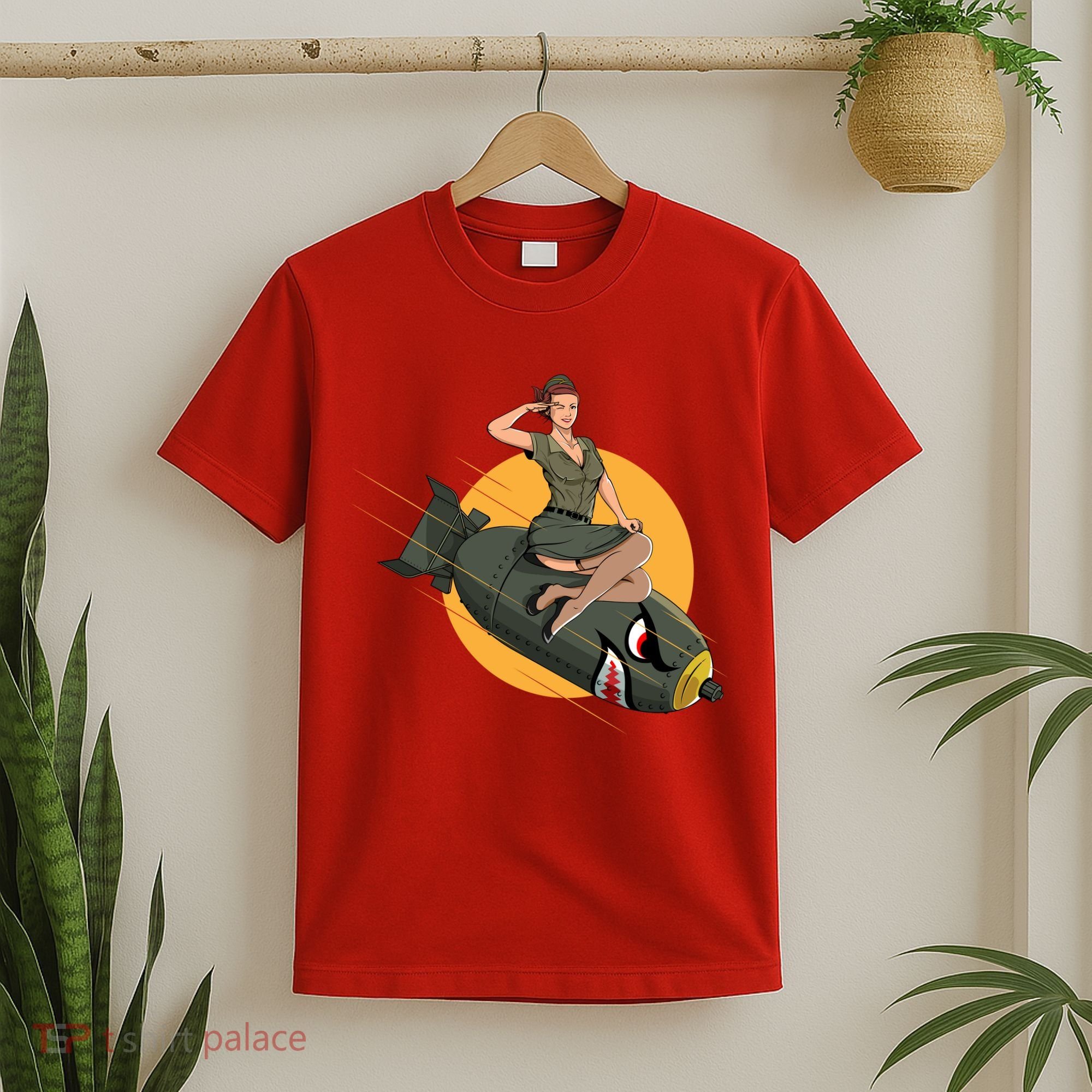 Cherry Bomb WW2 Pin Up Girl T-Shirt