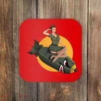 Cherry Bomb WW2 Pin Up Girl Coaster thumb 0