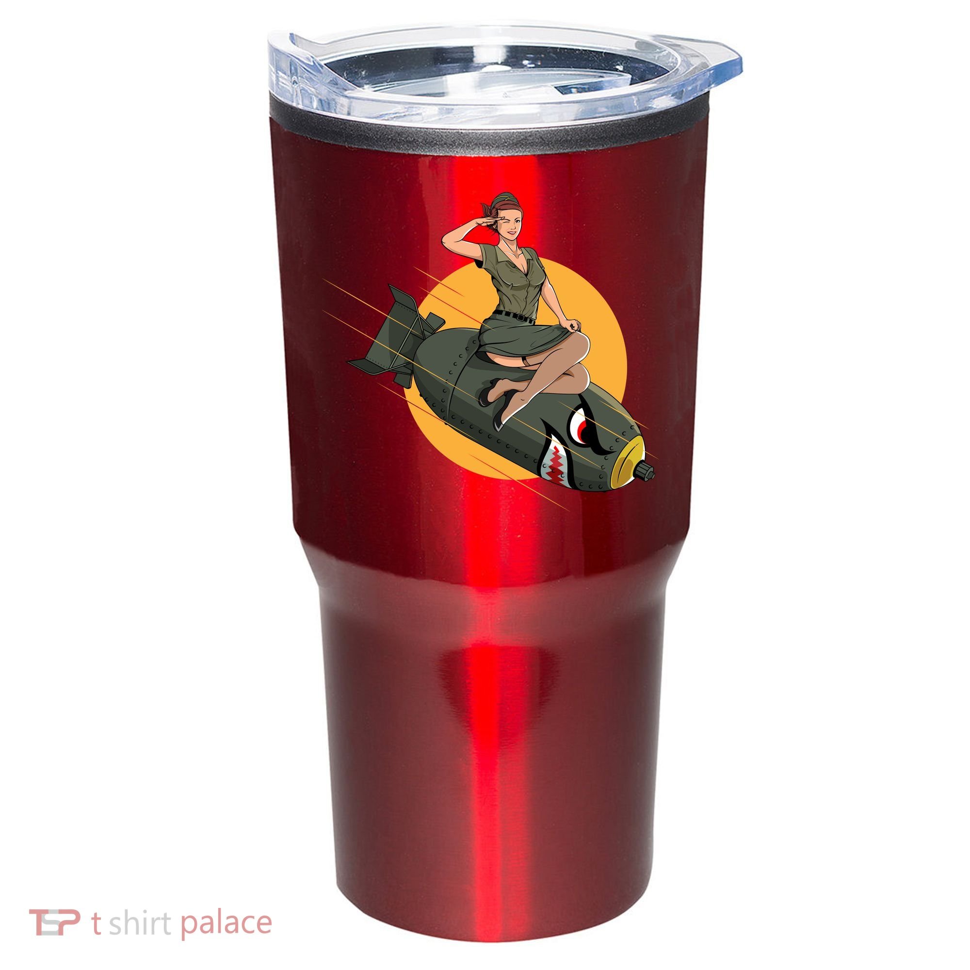 Cherry Bomb WW2 Pin Up Girl Tumbler