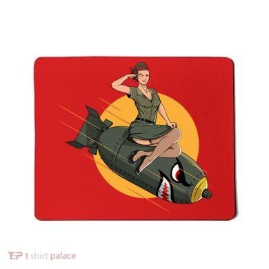 Cherry Bomb WW2 Pin Up Girl Mousepad