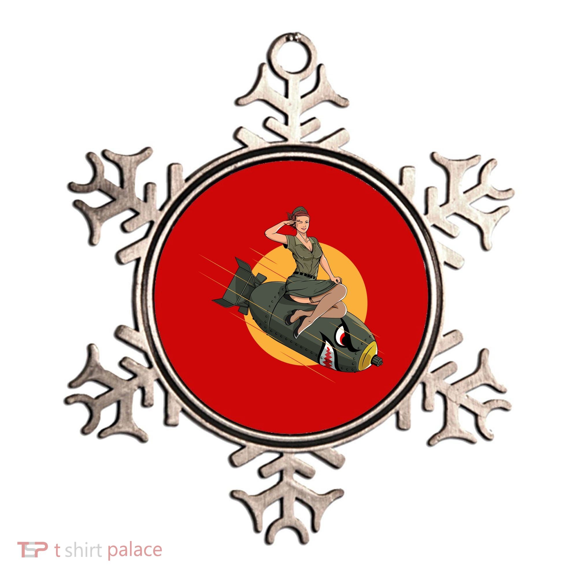 Cherry Bomb WW2 Pin Up Girl Ornament