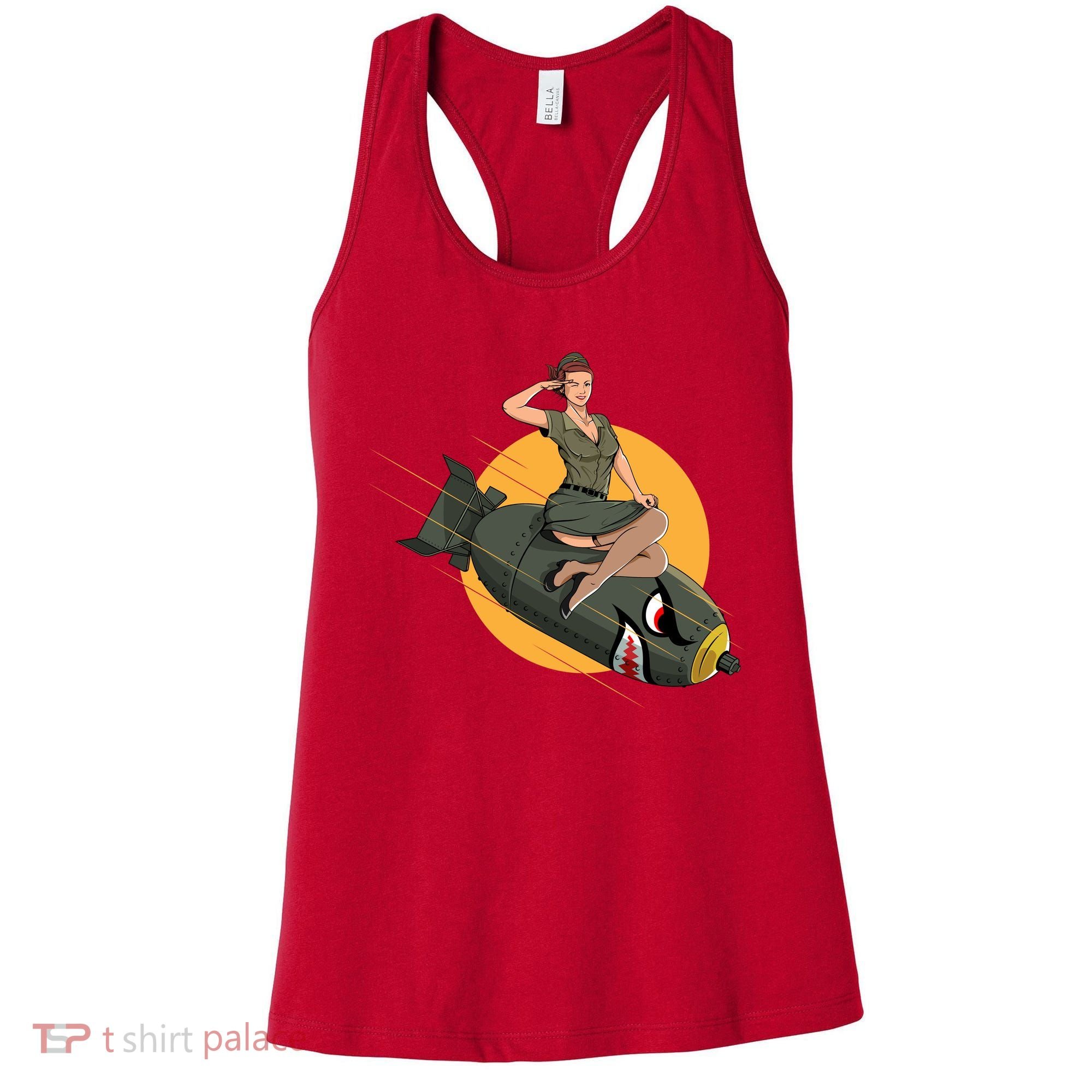 Cherry Bomb WW2 Pin Up Girl Women's Tank Top