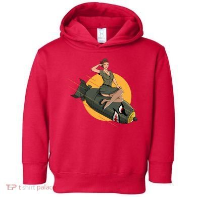 Cherry Bomb WW2 Pin Up Girl Toddler Hoodie