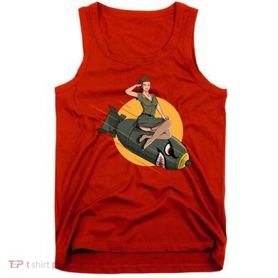 Cherry Bomb WW2 Pin Up Girl Tank Top