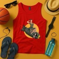 Cherry Bomb WW2 Pin Up Girl Tank Top thumb 4