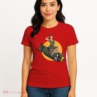 Cherry Bomb WW2 Pin Up Girl Women's T-Shirt thumb 4