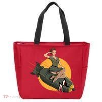 Cherry Bomb WW2 Pin Up Girl Tote Bag thumb 0