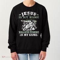 Catching big Walleye Fish over 25 inches Walleye Hunter Women's Sweatshirt thumb 0