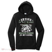 Catching big Walleye Fish over 25 inches Walleye Hunter Women's Hoodie thumb 0